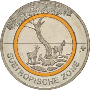 5 Euro Subtropische Zone 2018 Vorderseite